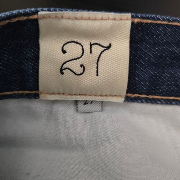 DEGAINE Whiskering Distressed Medium Wash Straight Leg Jeans Women's 27 - Picture 4 of 5